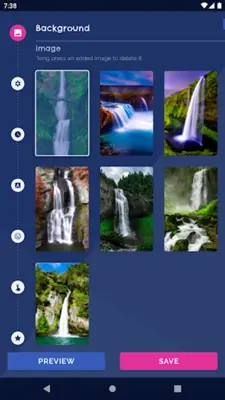 Waterfall Live Wallpaper android App screenshot 7